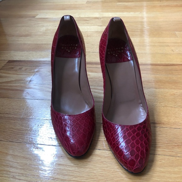 Laurence Dacade Red Crocodile Stilettoes - Picture 3 of 6